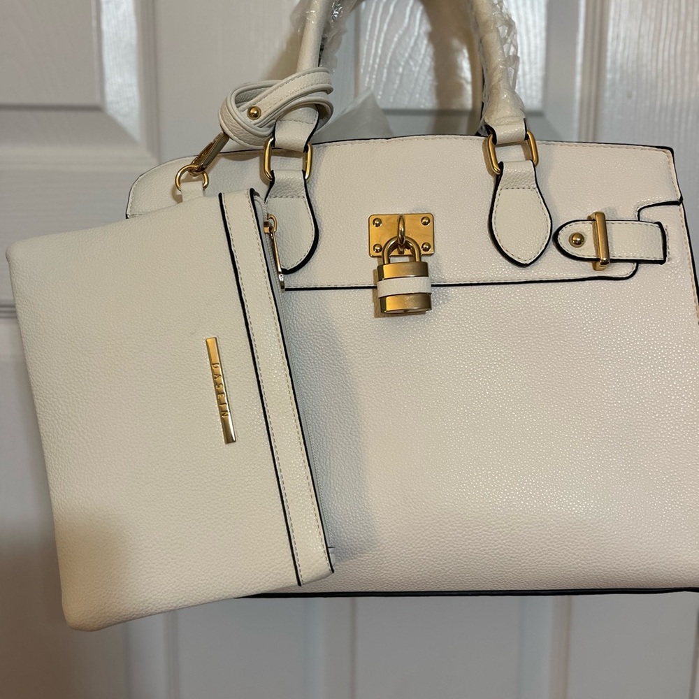 Dasein Elegant White Handbag Set NWT